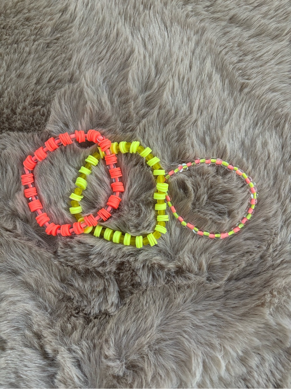 Vivid Colored Bracelet Set - Pink, Orange, & Yellow!
